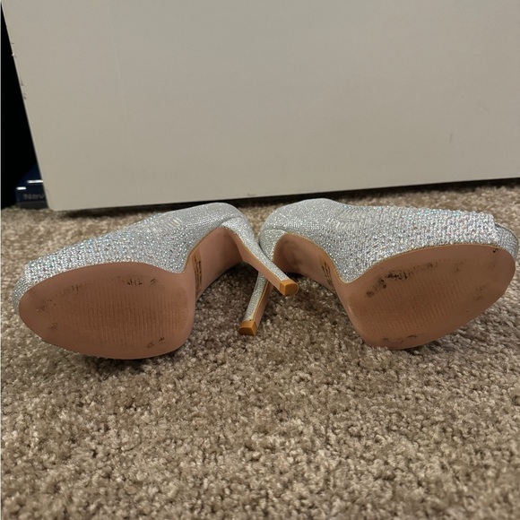 Herstyle Silver Heels with Rhinestones - Picture 6 of 6